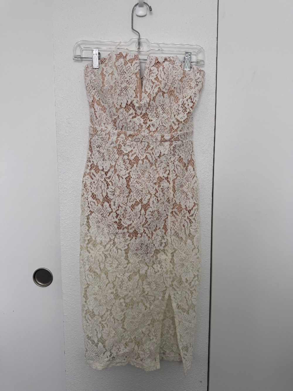 White Crochet Lace Bodycon Dress